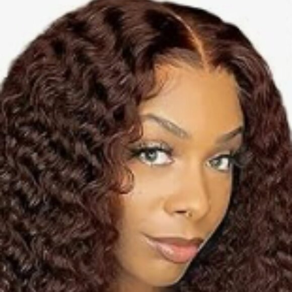 Luxurious New 26" Human Hair Burmese Wet and Wavy HD Lace Frontal Wig - Picture 1 of 14